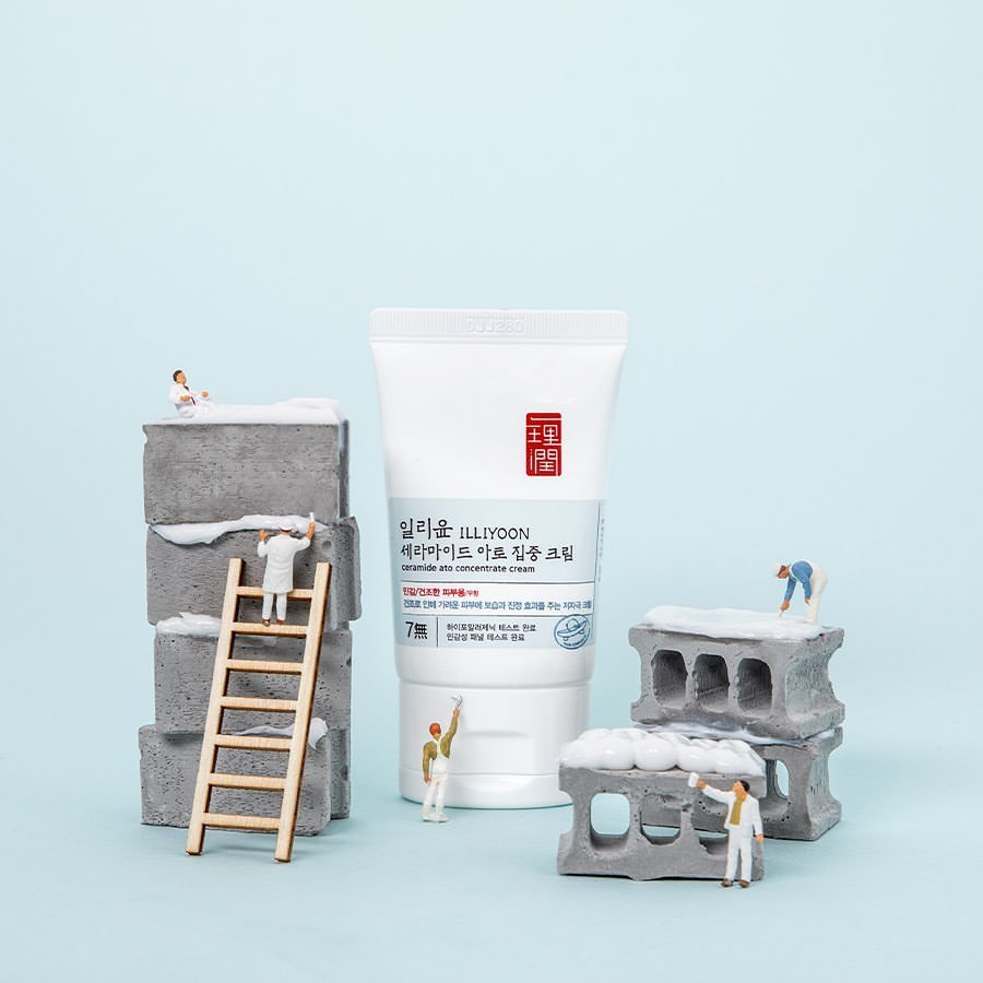 Ceramide Ato Concentrate Cream with winter decorations