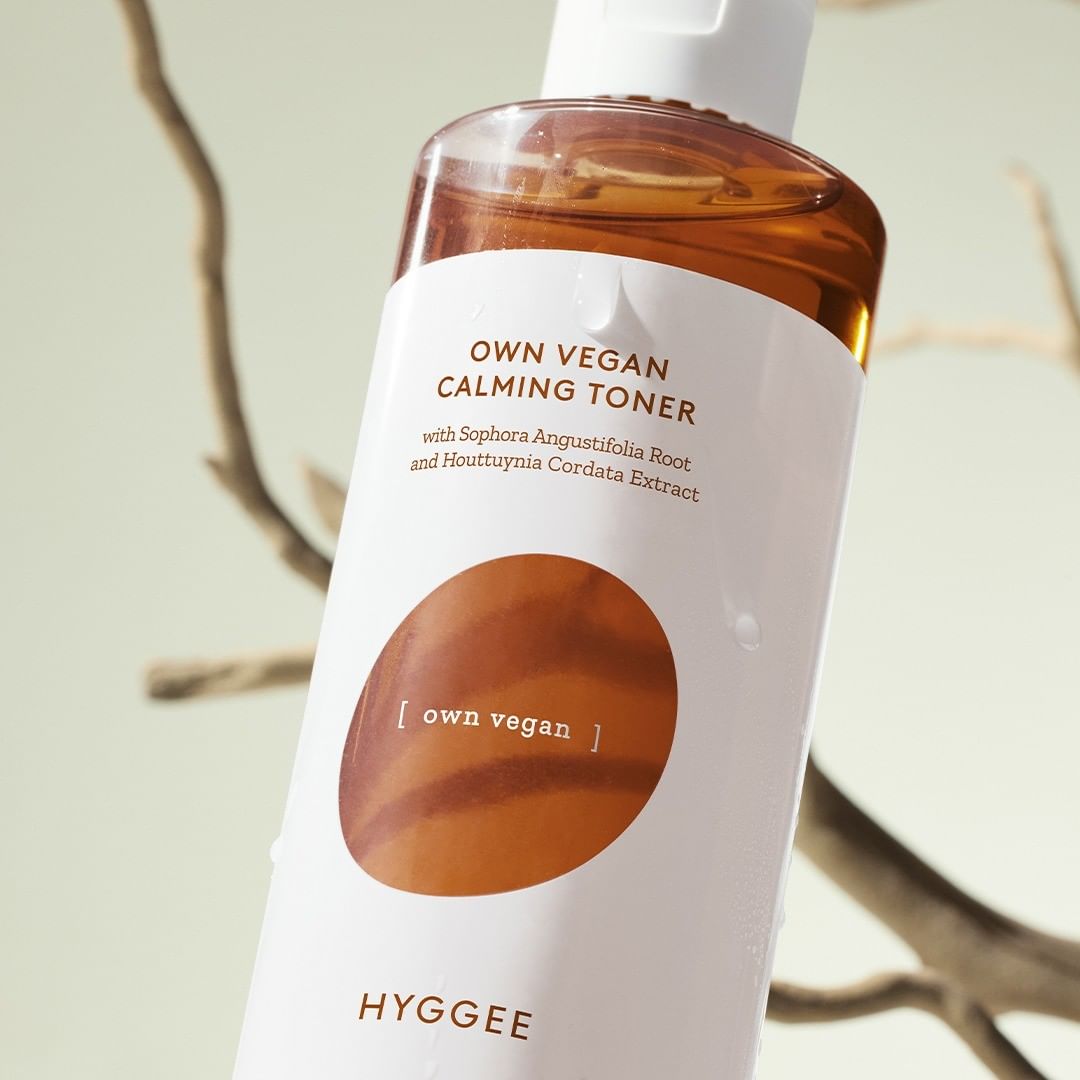 HYGGEE Own Vegan Calming Toner close up of bottle