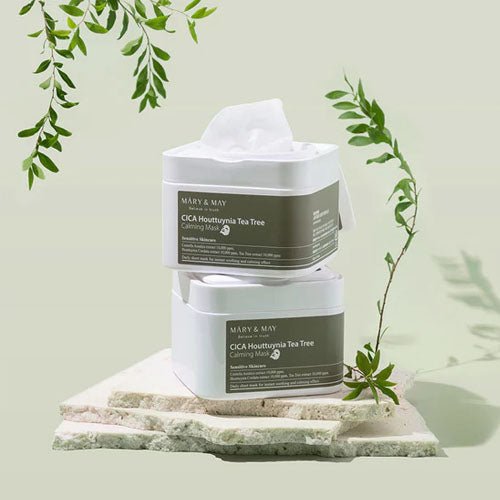 [Mary&May] CICA Houttuynia Tea Tree Calming Mask (30ea) - Jevy K-Beauty & Skincare