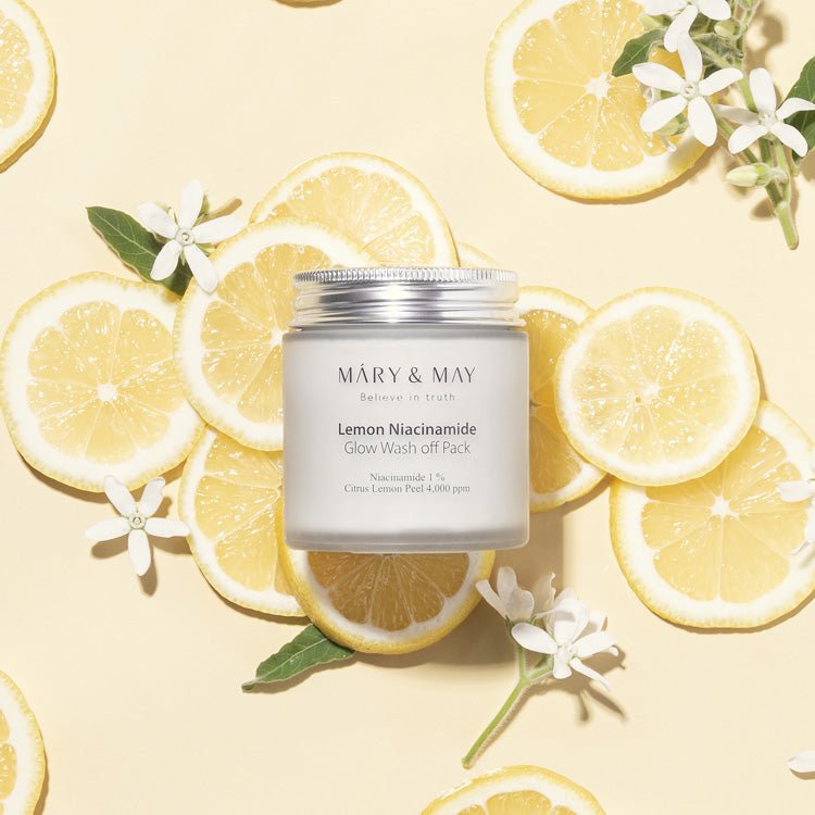 [Mary&May] Lemon Niacinamide Glow Wash off Pack 125gr - Jevy K-Beauty & Skincare
