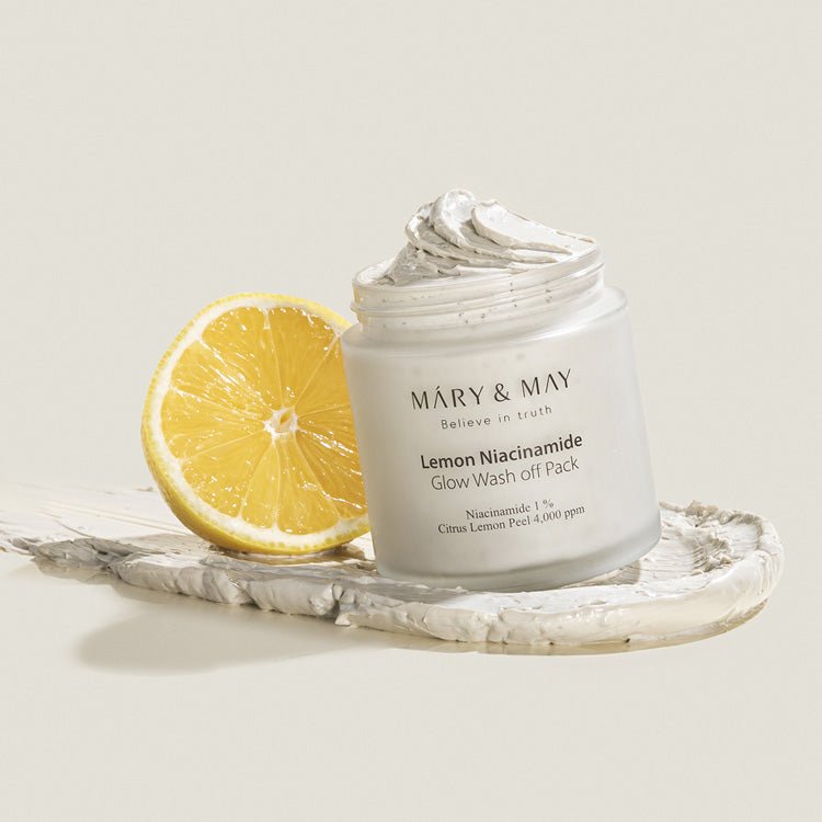 [Mary&May] Lemon Niacinamide Glow Wash off Pack 125gr - Jevy K-Beauty & Skincare