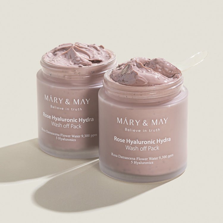 [Mary&May] Rose Hyaluronic Hydra Wash off Pack 125gr - Jevy K-Beauty & Skincare
