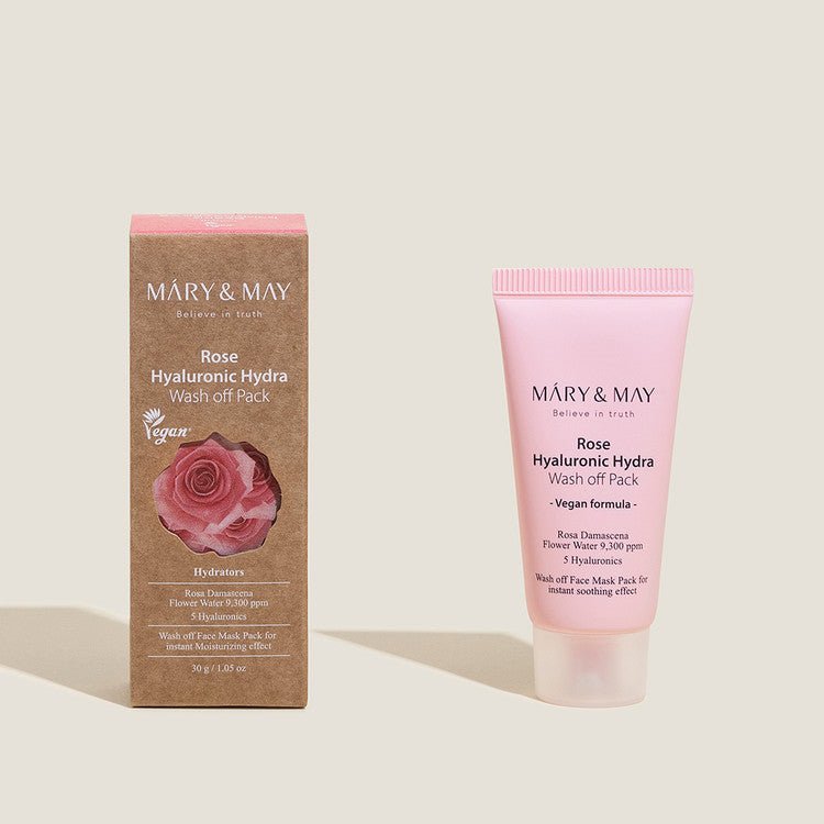 [Mary&May] Rose Hyaluronic Hydra Wash off Pack 30g - Jevy K-Beauty & Skincare